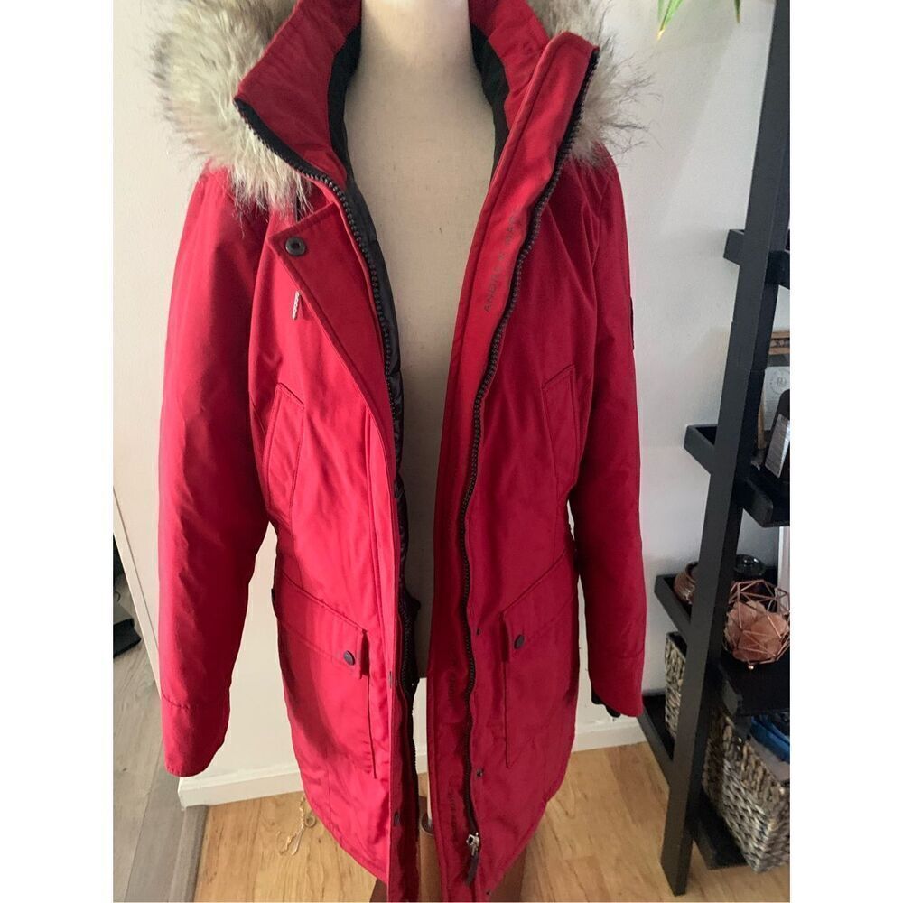 Andrew Marc Women's Snorkel Parka Jacket With Detachable Fur Lined Hood size med